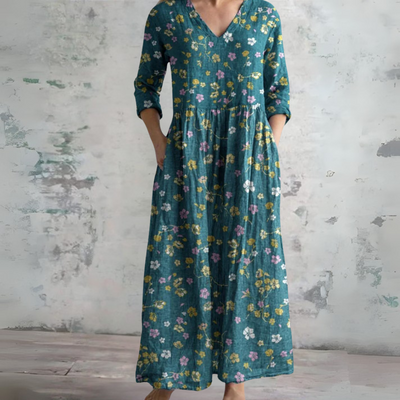 Claudine | Maxi dress with vintage floral print
