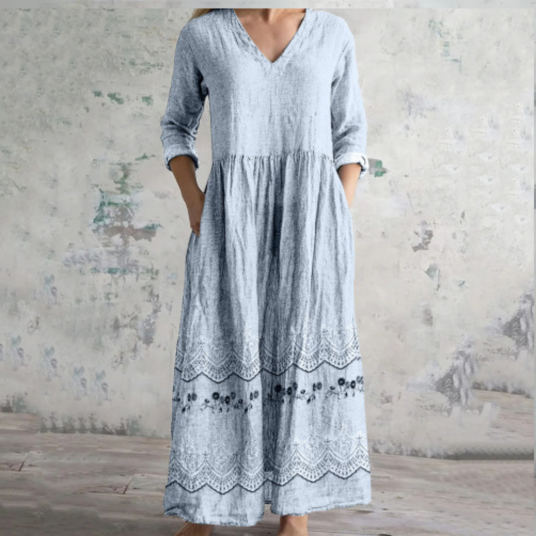 Claudine | Maxi dress with vintage floral print