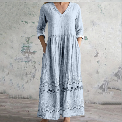 Claudine | Maxi dress with vintage floral print