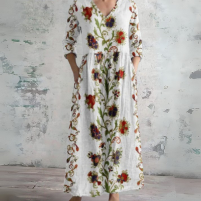Claudine | Maxi dress with vintage floral print