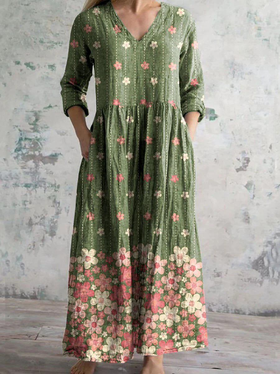 Claudine | Maxi dress with vintage floral print