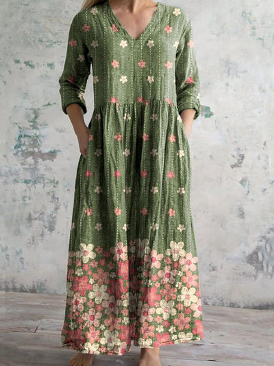 Claudine | Maxi dress with vintage floral print