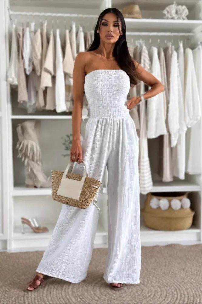 The Coastal Muse – Strapless Jumpsuit