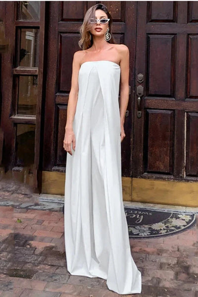 The Sunset Soirée – Strapless Flow Jumpsuit