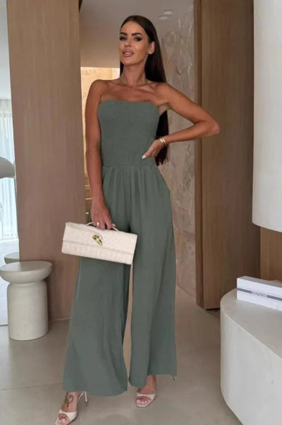 The Coastal Muse – Strapless Jumpsuit