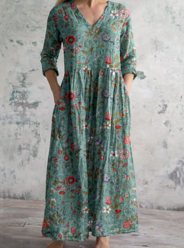 Claudine | Maxi dress with vintage floral print