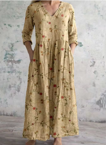 Claudine | Maxi dress with vintage floral print